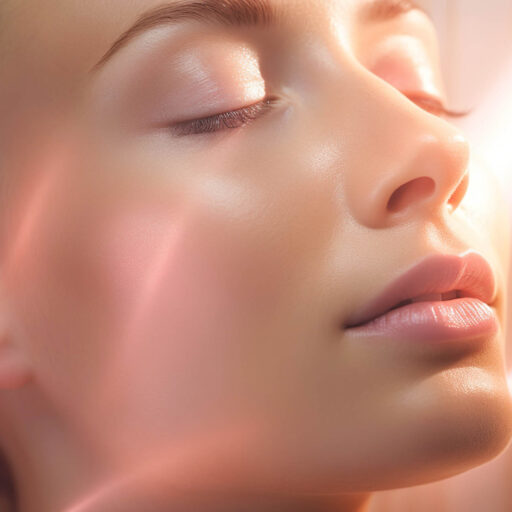 Radiant Pink Make-Up on Skin - Serene Portrait Radiates Elegance Radiant Pink Make-Up on Skin - Serene Portrait Radiates Elegance
